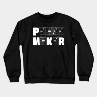 Peace Maker in Guitar Chords Crewneck Sweatshirt